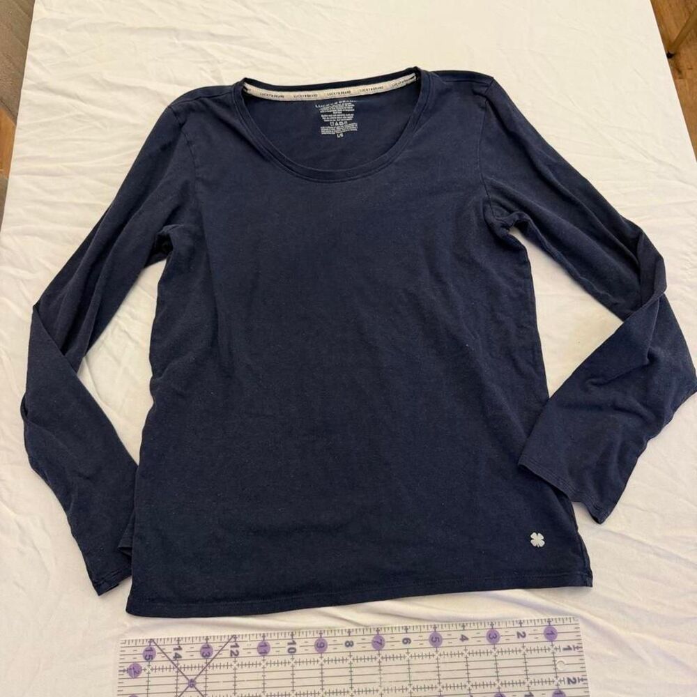 Lucky-brand Women's Navy and Blue Shirt